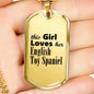English Toy Spaniel - 18k Gold Finished Luxury Dog Tag Necklace