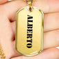 Alberto - 18k Gold Finished Luxury Dog Tag Necklace
