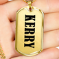 Kerry v01 - 18k Gold Finished Luxury Dog Tag Necklace