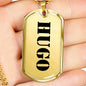 Hugo - 18k Gold Finished Luxury Dog Tag Necklace