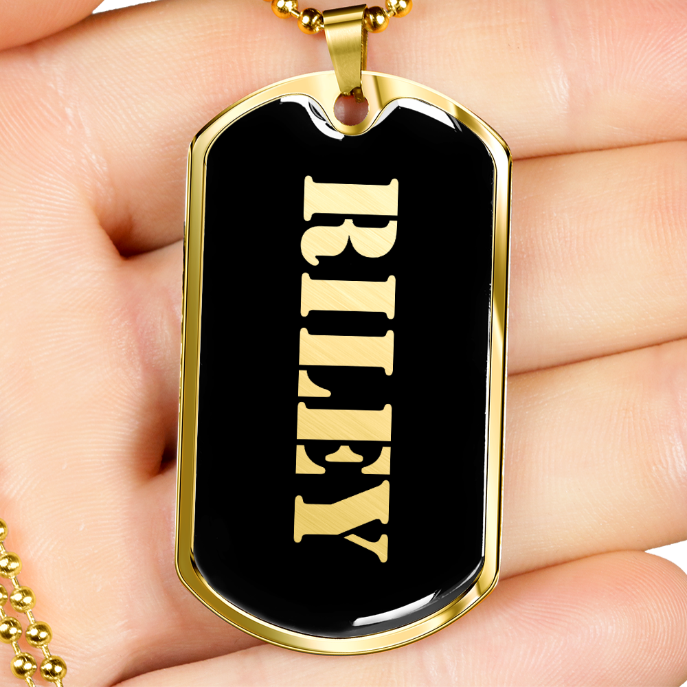 Riley v2 - 18k Gold Finished Luxury Dog Tag Necklace