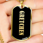 Gretchen v02 - 18k Gold Finished Luxury Dog Tag Necklace