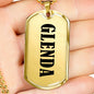Glenda v01 - 18k Gold Finished Luxury Dog Tag Necklace