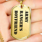 Army Ranger's Boyfriend - 18k Gold Finished Luxury Dog Tag Necklace