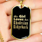 Rhodesian Ridgeback v2 - 18k Gold Finished Luxury Dog Tag Necklace