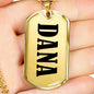 Dana v01 - 18k Gold Finished Luxury Dog Tag Necklace