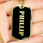 Phillip v2 - 18k Gold Finished Luxury Dog Tag Necklace