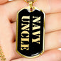 Navy Uncle v2 - 18k Gold Finished Luxury Dog Tag Necklace