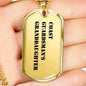 Coast Guardsman's Granddaughter - 18k Gold Finished Luxury Dog Tag Necklace
