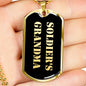 Soldier's Grandma v2 - 18k Gold Finished Luxury Dog Tag Necklace