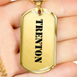 Trenton - 18k Gold Finished Luxury Dog Tag Necklace