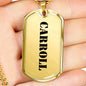 Carroll - 18k Gold Finished Luxury Dog Tag Necklace