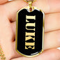 Luke v2 - 18k Gold Finished Luxury Dog Tag Necklace