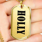 Holly v01 - 18k Gold Finished Luxury Dog Tag Necklace