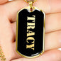 Tracy v2 - 18k Gold Finished Luxury Dog Tag Necklace