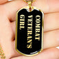 Combat Veteran's Girl v2 - 18k Gold Finished Luxury Dog Tag Necklace