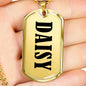 Daisy v01 - 18k Gold Finished Luxury Dog Tag Necklace
