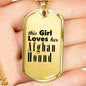 Afghan Hound - 18k Gold Finished Luxury Dog Tag Necklace