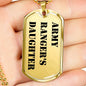 Army Ranger's Daughter - 18k Gold Finished Luxury Dog Tag Necklace