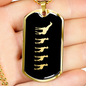 Mama Giraffe With 4 Calves v2 - 18k Gold Finished Luxury Dog Tag Necklace