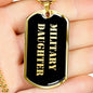 Military Daughter v2 - 18k Gold Finished Luxury Dog Tag Necklace