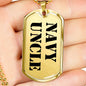 Navy Uncle - 18k Gold Finished Luxury Dog Tag Necklace