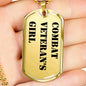 Combat Veteran's Girl - 18k Gold Finished Luxury Dog Tag Necklace