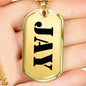 Jay - 18k Gold Finished Luxury Dog Tag Necklace