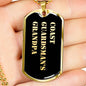 Coast Guardsman's Grandpa v2 - 18k Gold Finished Luxury Dog Tag Necklace