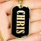 Chris v02 - 18k Gold Finished Luxury Dog Tag Necklace