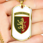 24th Mechanized Brigade (Ukraine) v2 - 18k Gold Finished Luxury Dog Tag Necklace