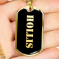 Hollis v2 - 18k Gold Finished Luxury Dog Tag Necklace