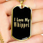 Love My Whippet v2 - 18k Gold Finished Luxury Dog Tag Necklace