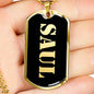 Saul v2 - 18k Gold Finished Luxury Dog Tag Necklace