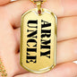 Army Uncle - 18k Gold Finished Luxury Dog Tag Necklace