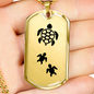 Mama Turtle With 2 Hatchlings - 18k Gold Finished Luxury Dog Tag Necklace
