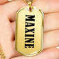 Maxine v01 - 18k Gold Finished Luxury Dog Tag Necklace