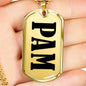 Pam v01 - 18k Gold Finished Luxury Dog Tag Necklace