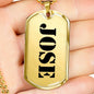 Jose - 18k Gold Finished Luxury Dog Tag Necklace