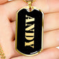 Andy v2 - 18k Gold Finished Luxury Dog Tag Necklace