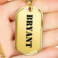 Bryant - 18k Gold Finished Luxury Dog Tag Necklace