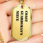 Coast Guardsman's Niece - 18k Gold Finished Luxury Dog Tag Necklace