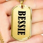 Bessie v01 - 18k Gold Finished Luxury Dog Tag Necklace