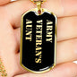 Army Veteran's Aunt v2 - 18k Gold Finished Luxury Dog Tag Necklace