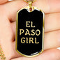 El Paso Girl v2 - 18k Gold Finished Luxury Dog Tag Necklace