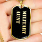 Military Aunt v2 - 18k Gold Finished Luxury Dog Tag Necklace