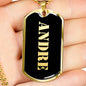 Andre v2 - 18k Gold Finished Luxury Dog Tag Necklace