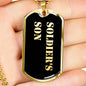 Soldier's Son v2 - 18k Gold Finished Luxury Dog Tag Necklace
