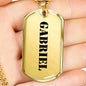 Gabriel - 18k Gold Finished Luxury Dog Tag Necklace