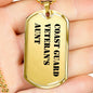 Coast Guard Veteran's Aunt - 18k Gold Finished Luxury Dog Tag Necklace